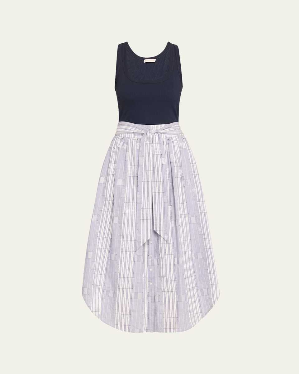 Aralyn Combo Midi Tank Dress